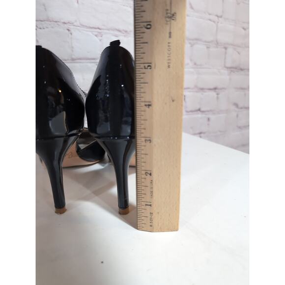 Boden T-strap Rounded Toe Heels Navy Blue Patent Leather Size 37 US 6 - Picture 4 of 14